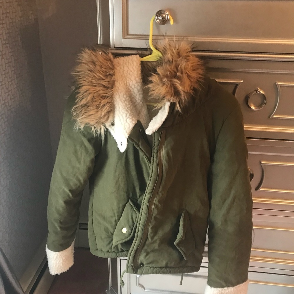 Green winter jacket